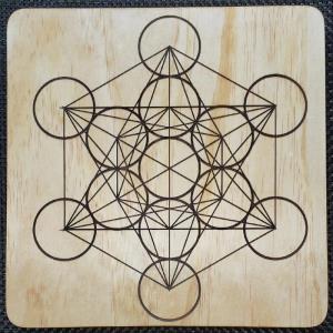 Crystal Grid Board - Metatron's Cube Medium (8" - 10")